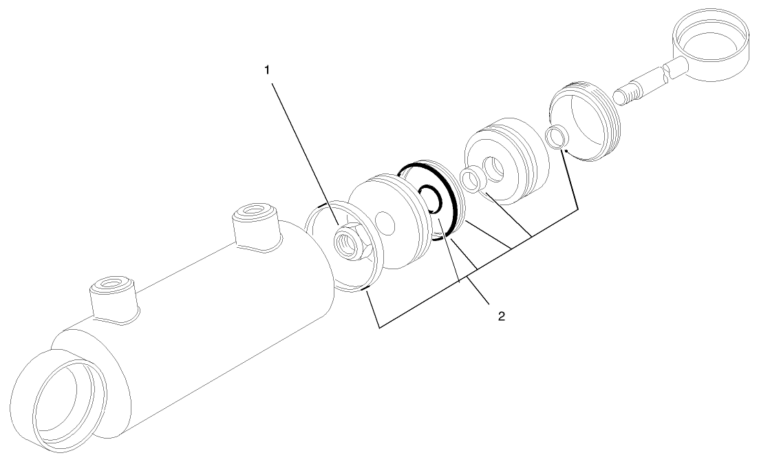 Hydraulic Cylinder Assembly No. 98-8163 (only On: 03551)