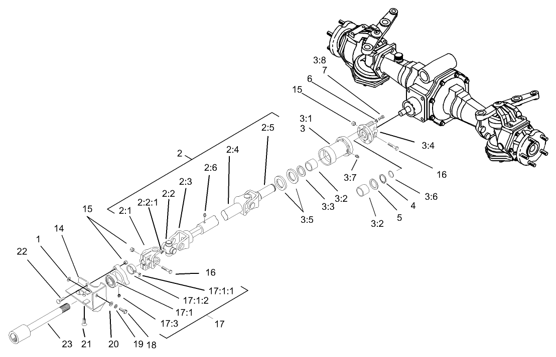 4 Wheel Drive Shaft Assembly (only On: 03551)