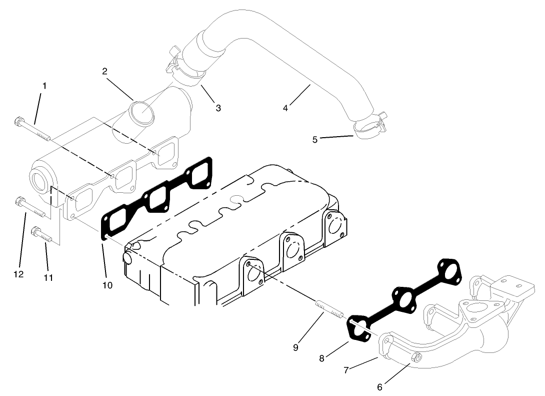 Exhaust Manifold And Gasket Assembly