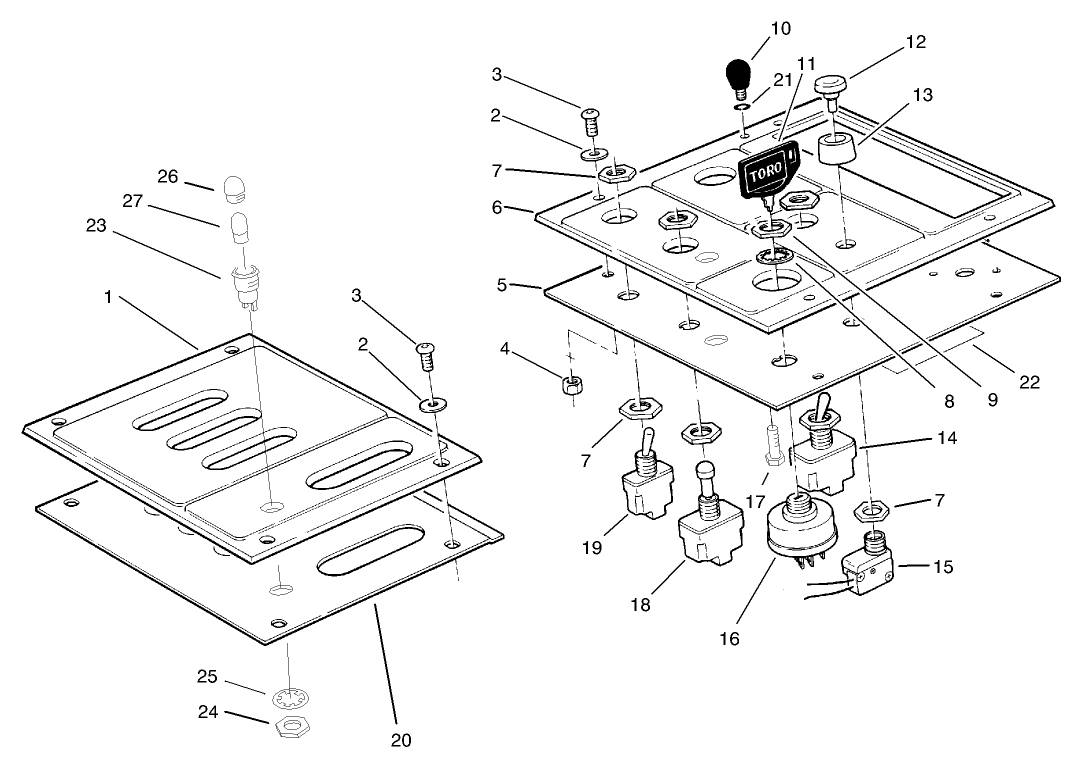 Lower Control Panel Assembly