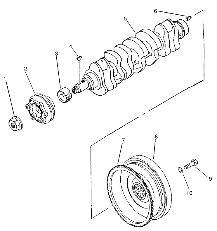 Crankshaft And Flywheel Assembly