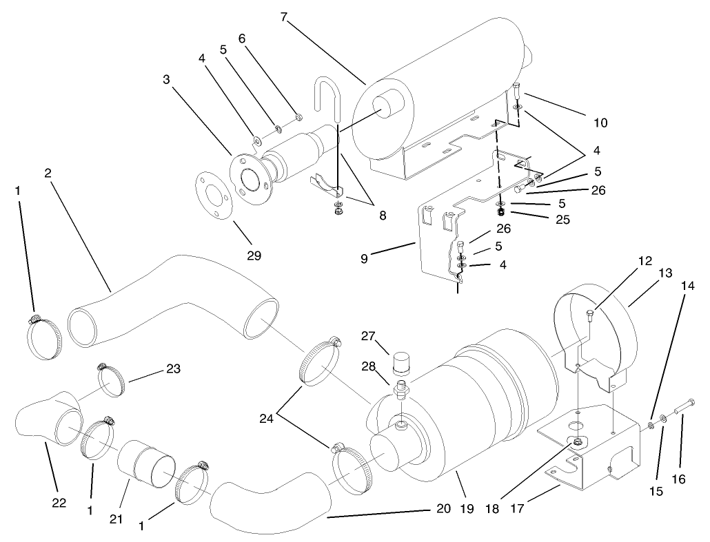 Muffler And Air Cleaner Assembly