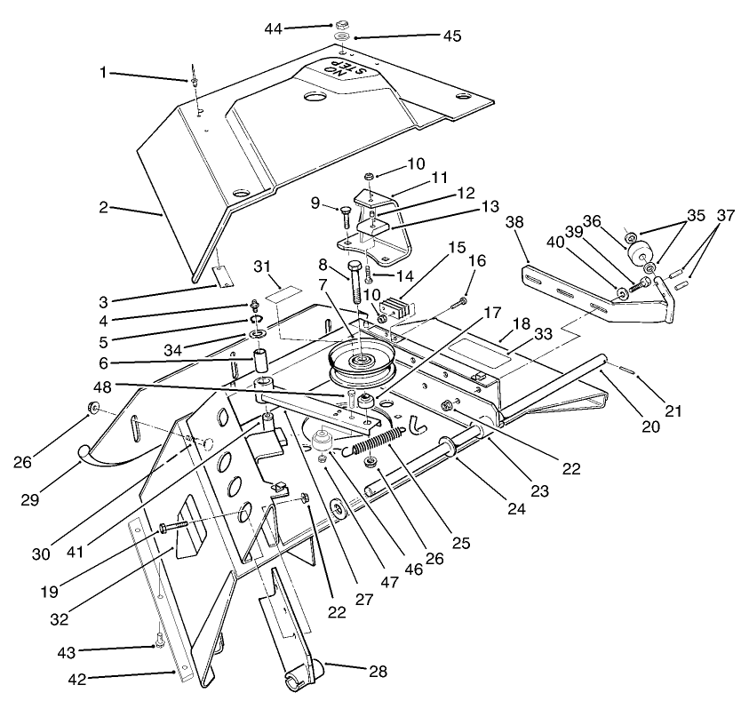 Center Deck Model No. 30592 Right Wing Assembly (continued)