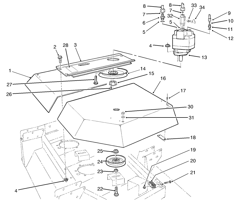 Wing Deck Model No. 30591 Lh And 30593 Rh Drive Assembly