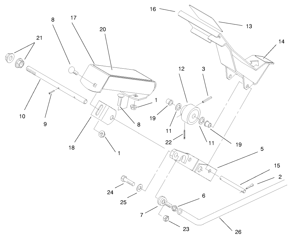 2 Wheel Drive Traction Pedal Assembly (only On: 30241)