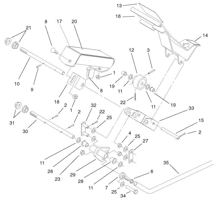 4 Wheel Drive Traction Pedal Assembly (only On: 30242)