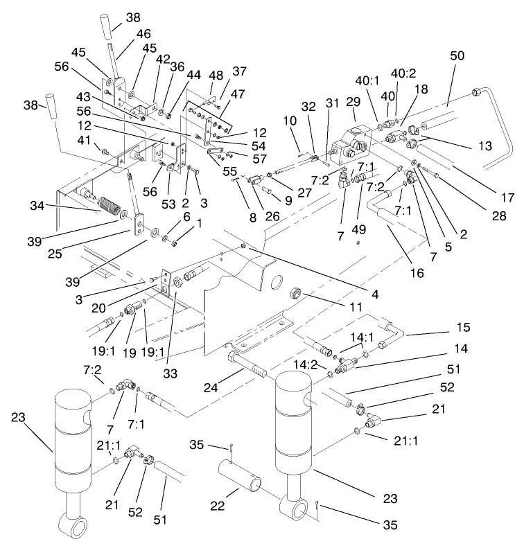 Hydraulic Lift And Throttle Assembly