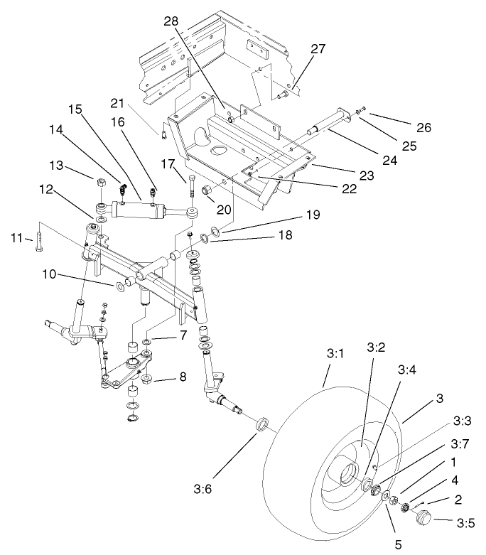 2 Wheel Drive Rear Axle Assembly (only On: 30241)