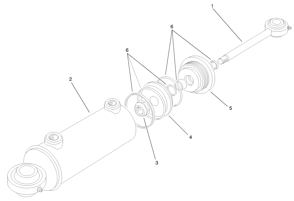 Steering Cylinder Assembly No. 76-2070 (only On: 30241)