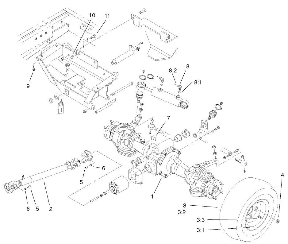 4 Wheel Drive Rear Axle Assembly (only On: 30242)