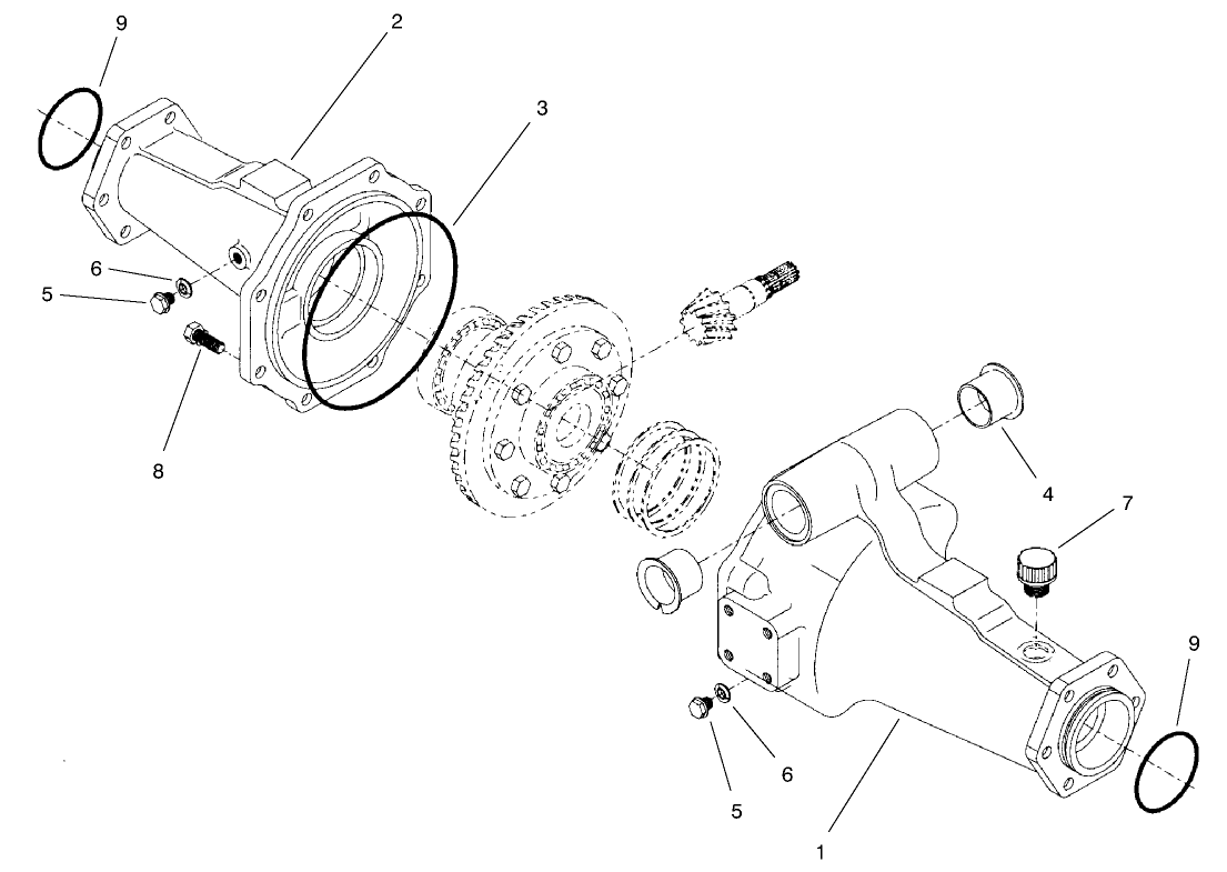 4 Wheel Drive Rear Axle Assembly No. 95-7501 (continued) Axle Support Assembly (only On: 30631)