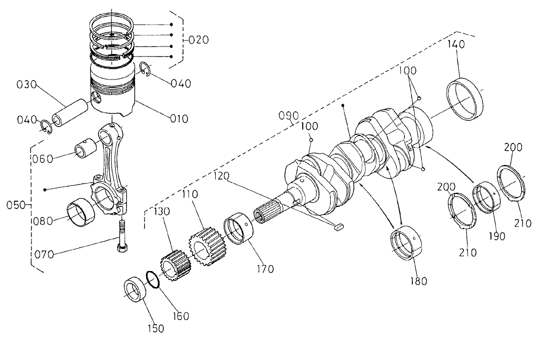 Piston And Crankshaft Assembly