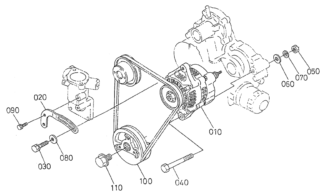 Alternator And Pulley Assembly