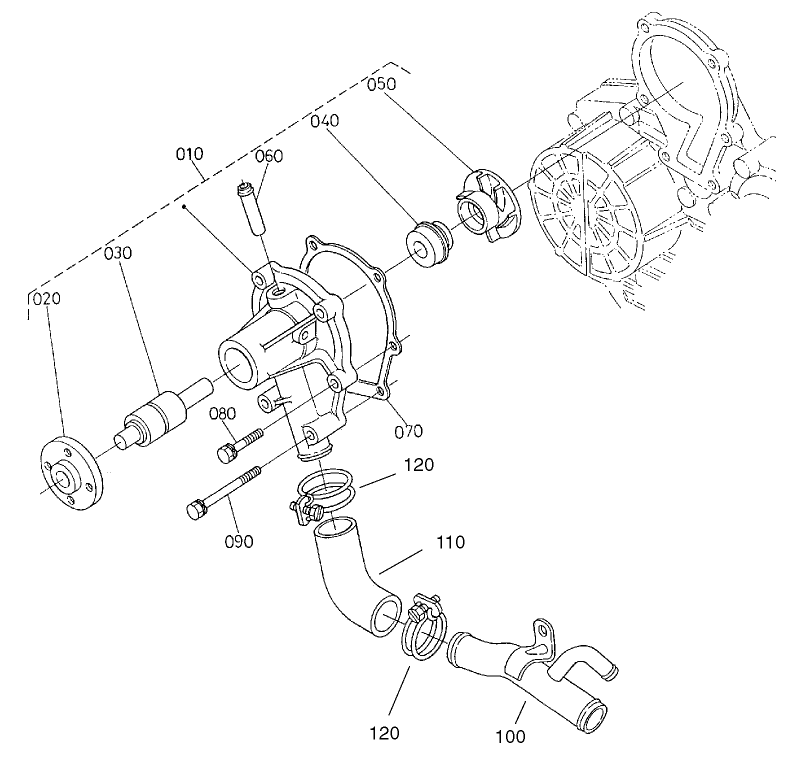 Water Pump And Water Pipe Assembly