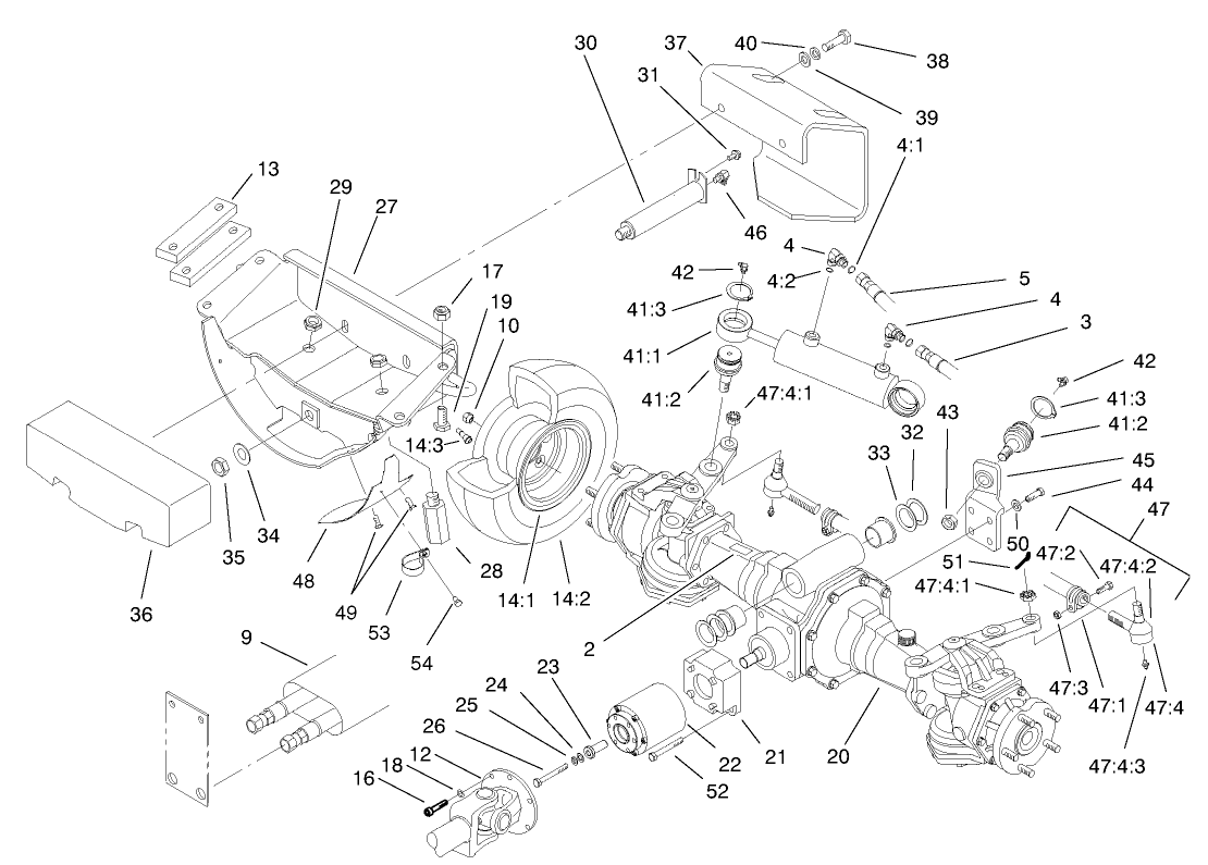 4 Wheel Drive Rear Axle Assembly (only on: 30627)