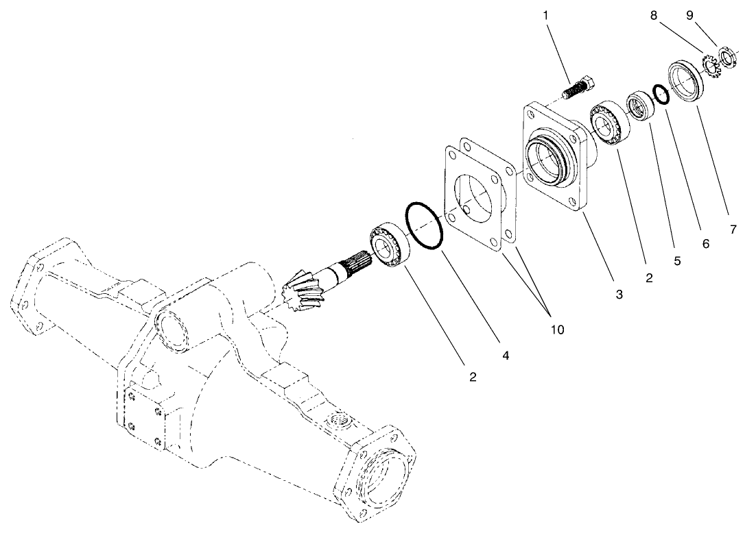 4 Wheel Drive Rear Axle Assembly No. 95-7501 Bevel Pinion Shaft Assembly (only on: 30627)