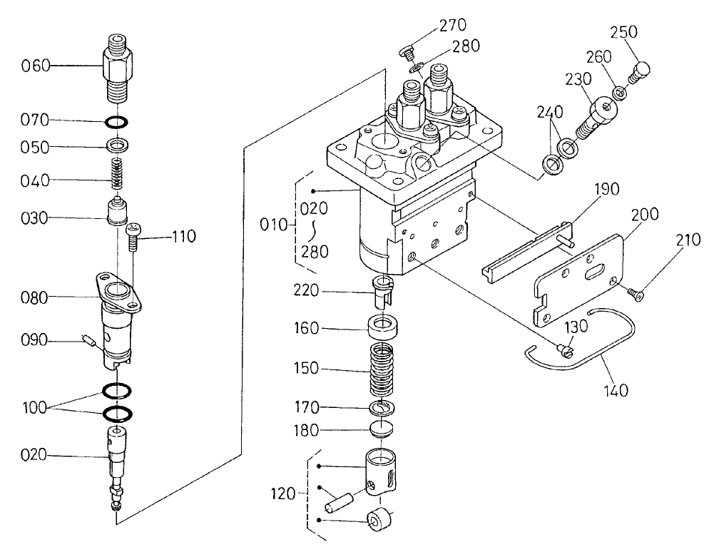 Injection Pump Assembly No. 98-9643 Engine Assembly No. 104-3448