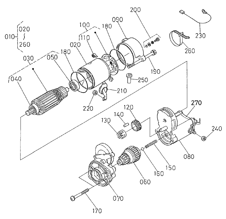 Starter Assembly No. 98-9705 Engine Assembly No. 104-3448