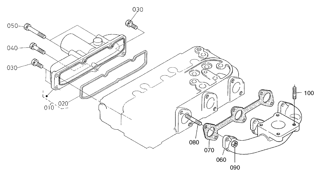 Inlet and Exaust Manifold Assembly Engine Assembly No. 104-3448