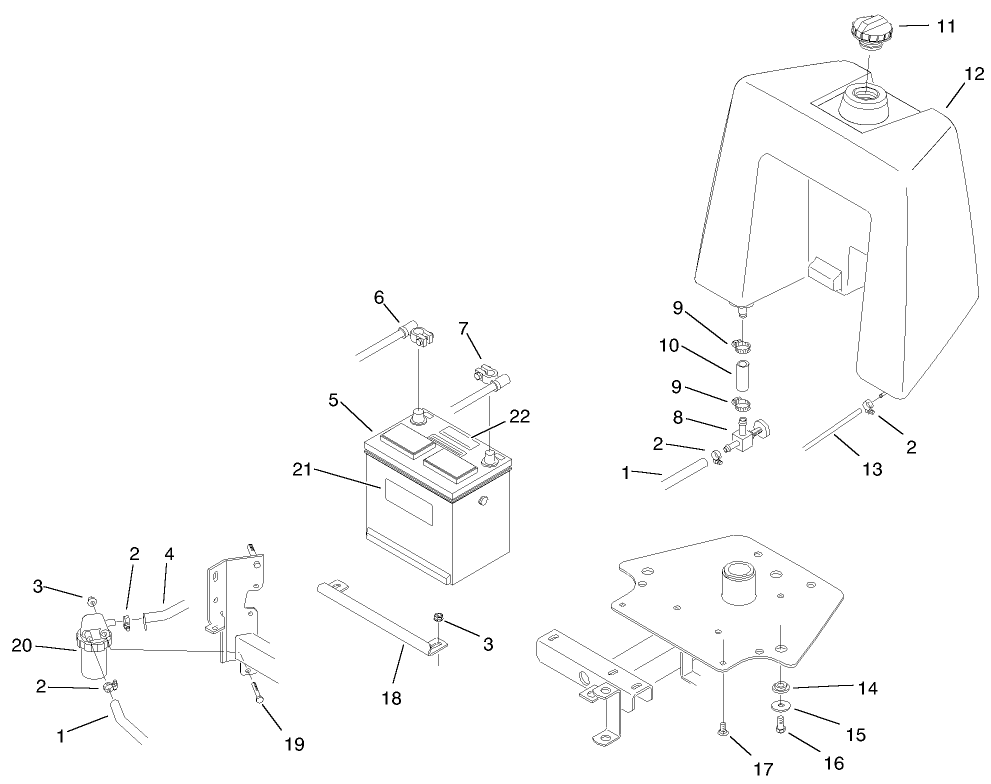 Fuel Tank and Filter Assembly