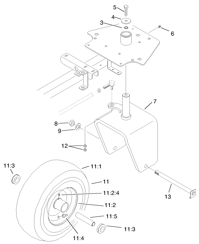 Caster Fork Assembly (only On: 03422)