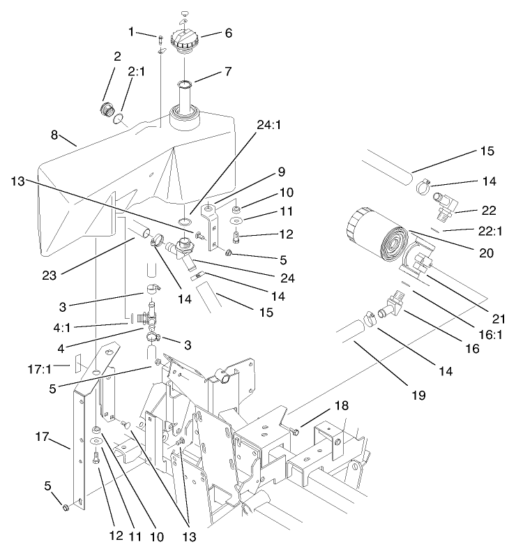 Hydraulic Tank And Filter Assembly