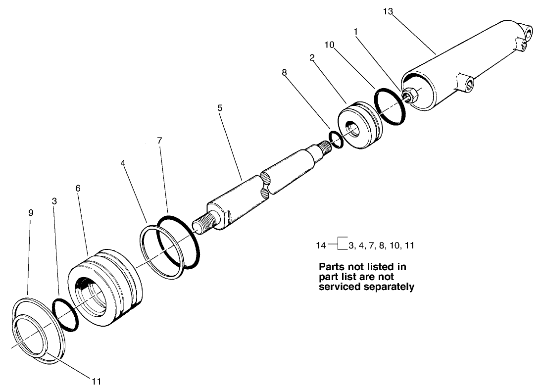 Front Hydraulic Cylinder Assembly No. 94-5031