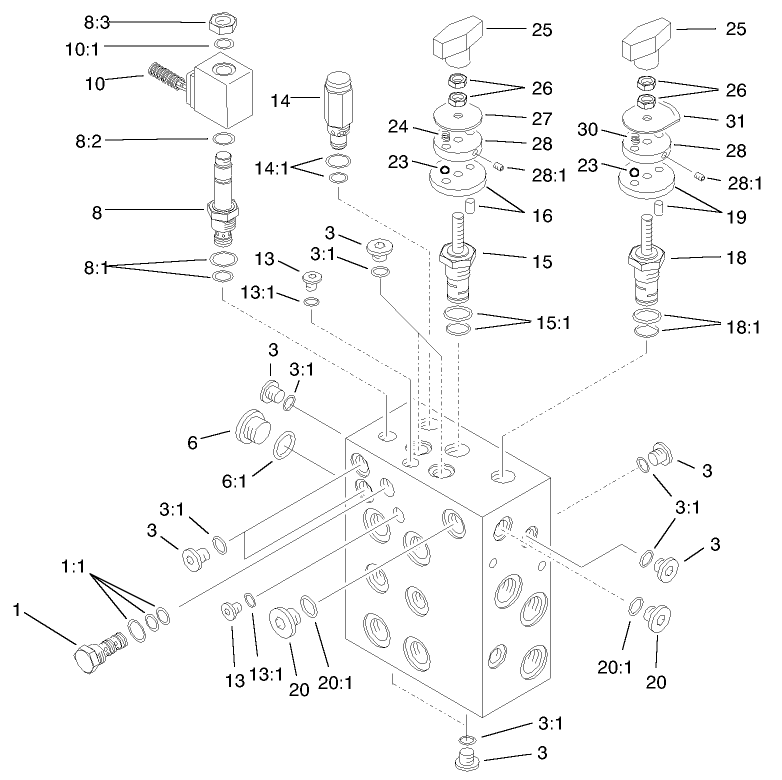 Hydraulic Manifold Assembly No. 93-6718