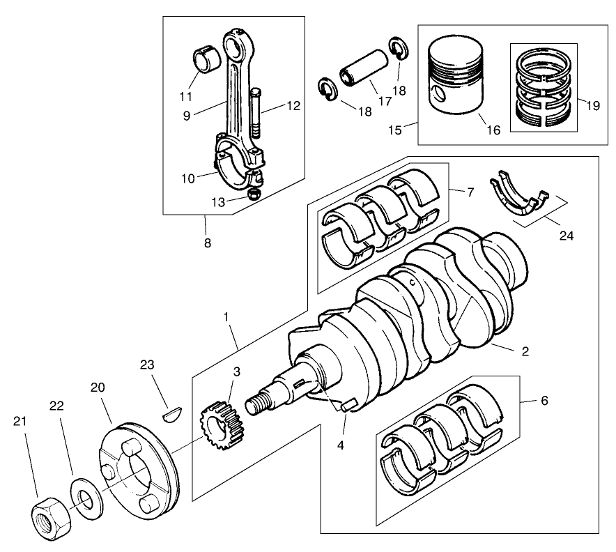 Crankshaft Assembly Perkins Engine Ki70372 (carb Certified)