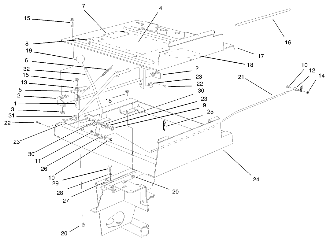 Seat Frame And Throttle Assembly