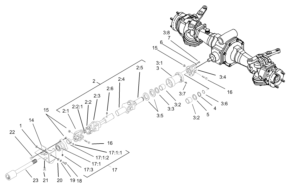 4 Wheel Drive Shaft Assembly (only On: 03551)