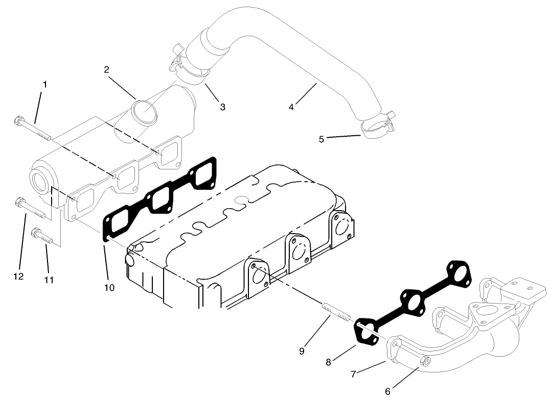 Exhaust Manifold And Gasket Assembly