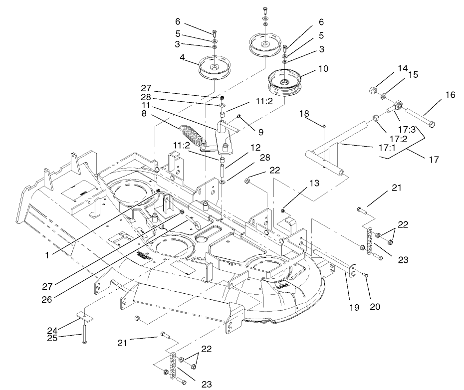 Idler, Pulley/Lift Strut, Chain Assembly