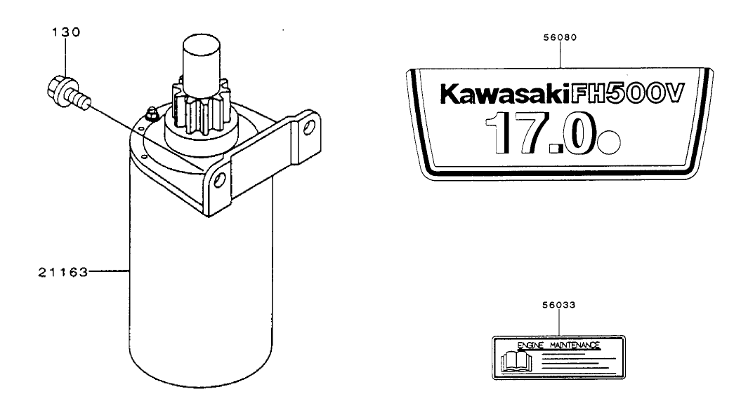 Starter/Decal-Kawasaki FH500V-ES10