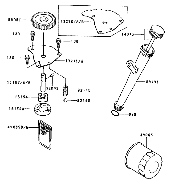 Lubrication-Equipment Assembly Kawasaki FH500V-ES10