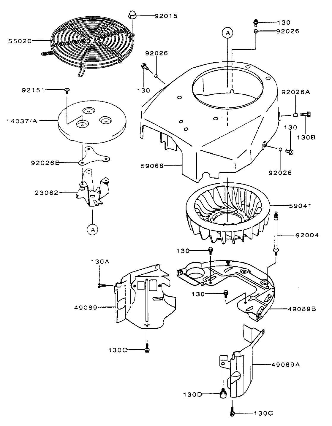Cooling-Equipment Assembly Kawasaki FH500V-ES10