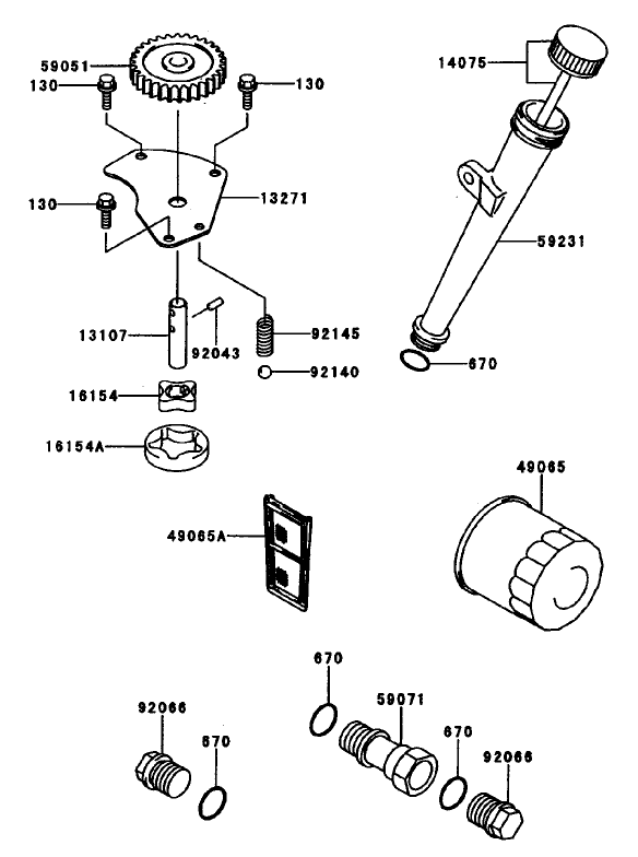 Lubrication-Equipment Assembly Kawasaki FH601V-CS06
