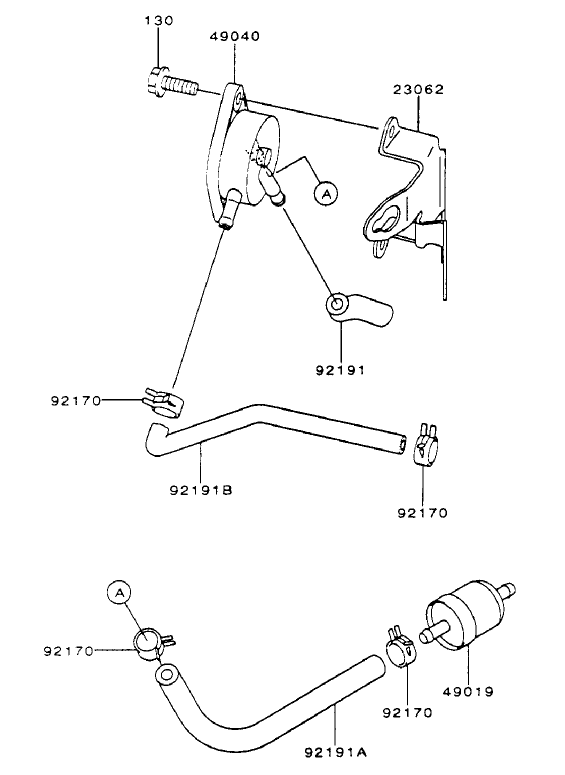 Fuel-Tank/Fuel-Valve Assembly Kawasaki FH601V-CS06