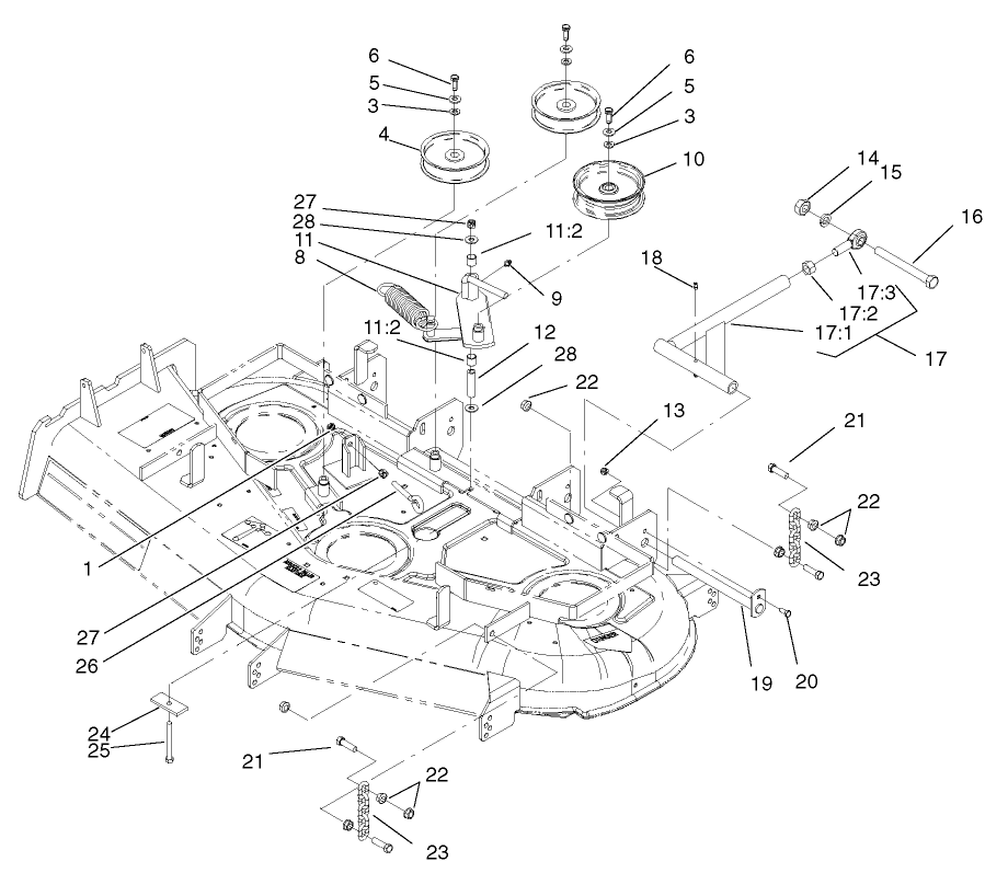 Idler, Pulley/Lift Strut, Chain Assembly