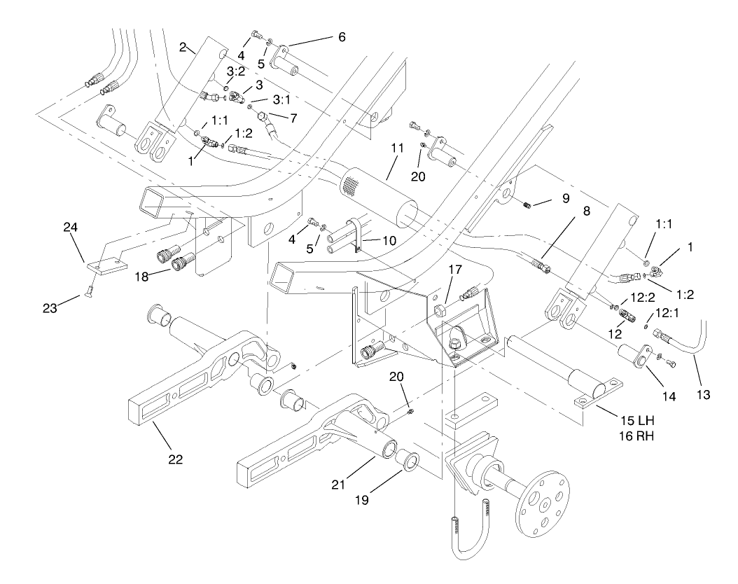 Cylinder and Lift Arm Assembly