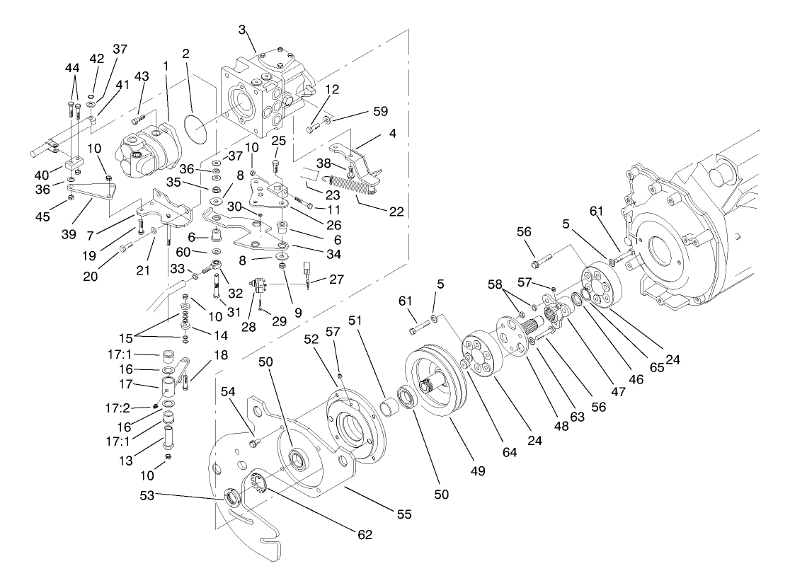 Hydraulic Pump Installation Assembly