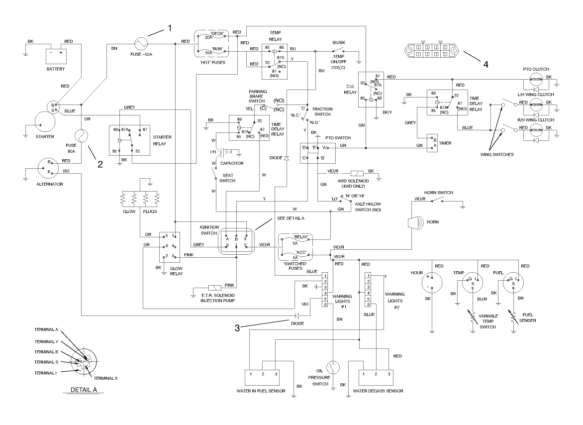 Electrical Schematic Main Wire Harness Assembly No. 104-7414