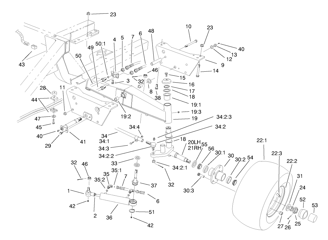 Rear Axle Assembly-2WD (only on: 30450)