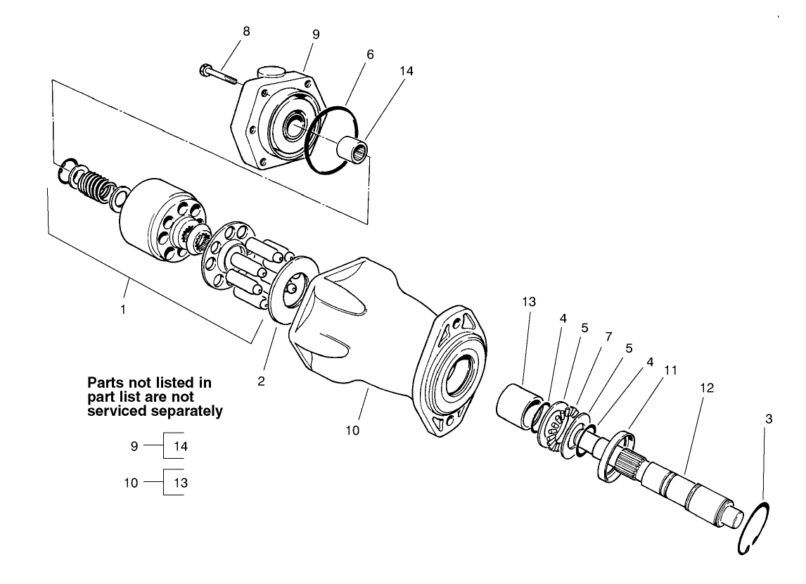 Hydraulic Motor Assembly No. 99-7502 (only on: 30455)