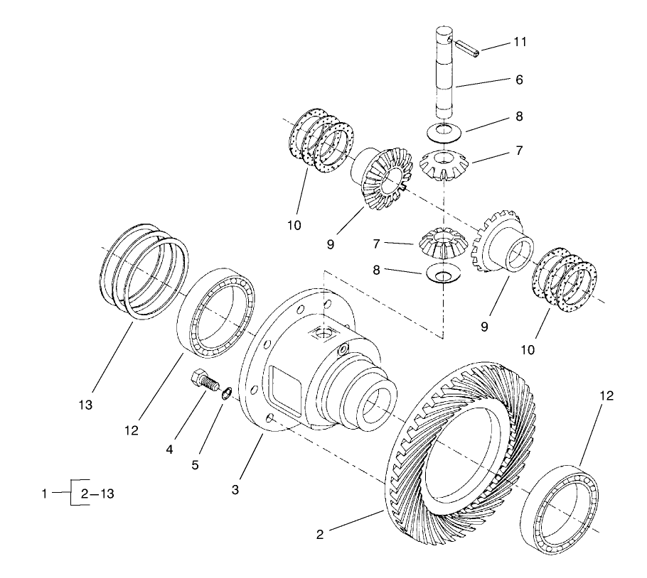 Rear Axle Assembly No. 100-3784 (Continued) Differential Assembly