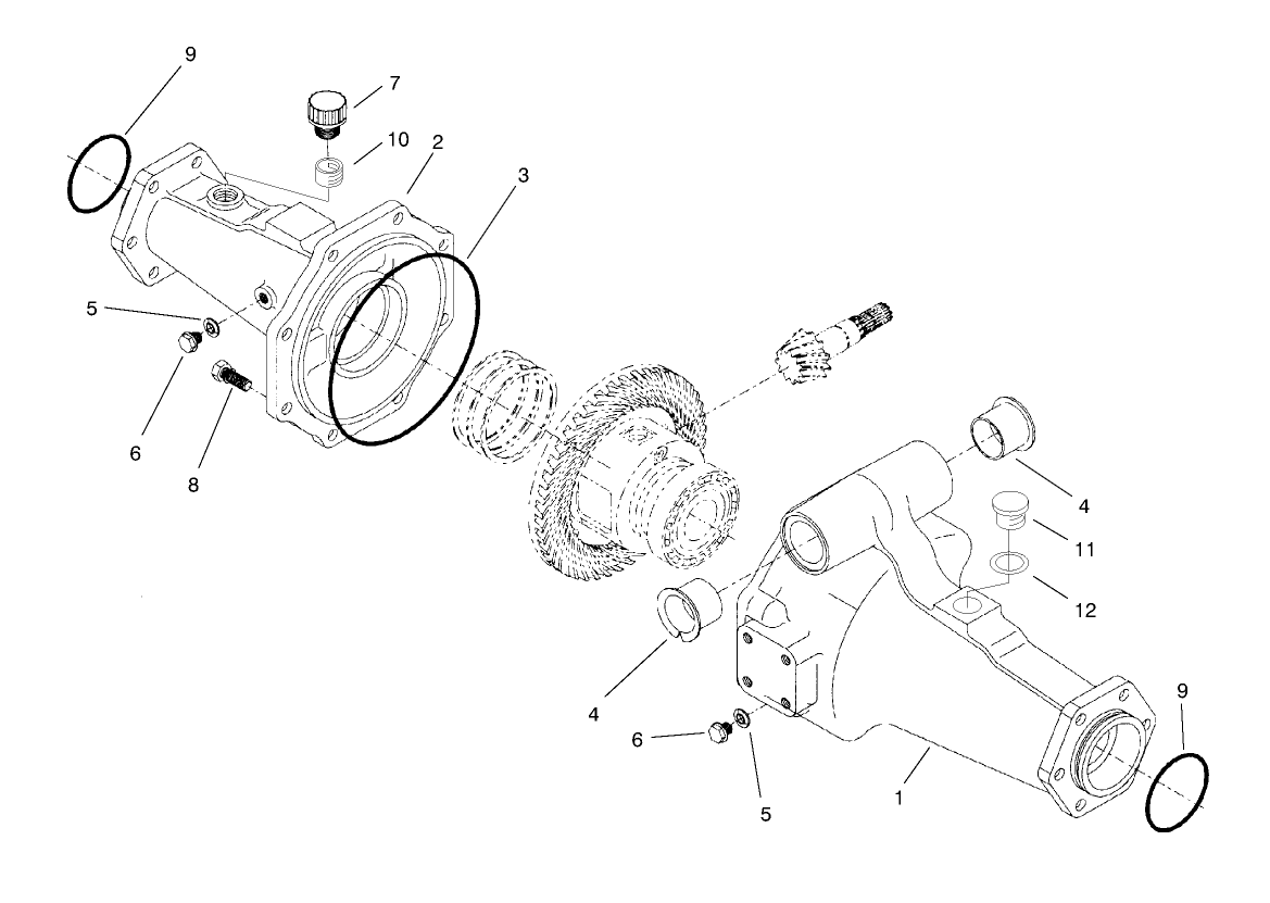 Rear Axle Assembly No. 100-3784 (Continued) Axle Support Assembly