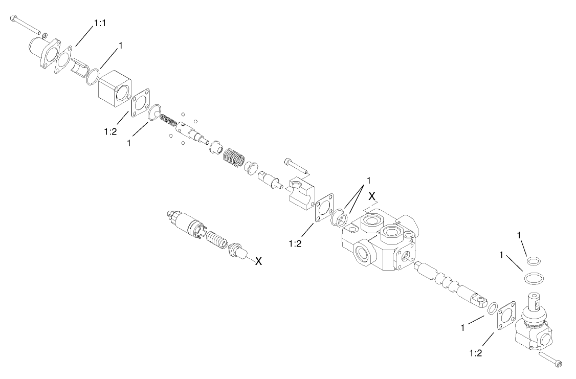 1-Spool Valve Assembly No. 104-2831