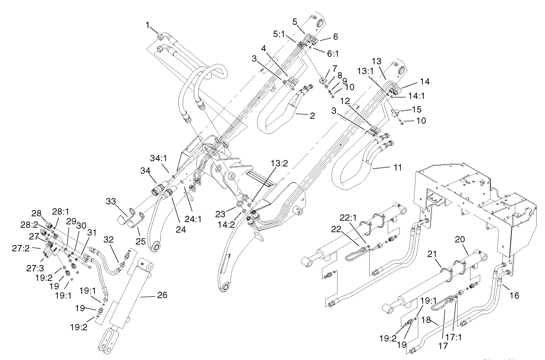 Loader Arm Hydraulic Assembly