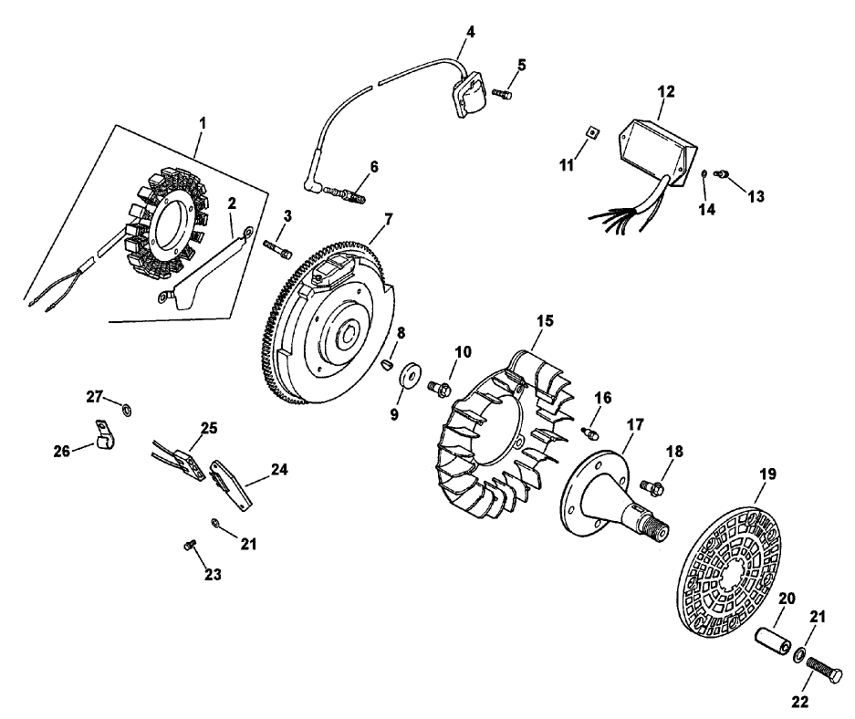 Ignition/Electrical Assembly Kohler Engine CH25S PS-68688