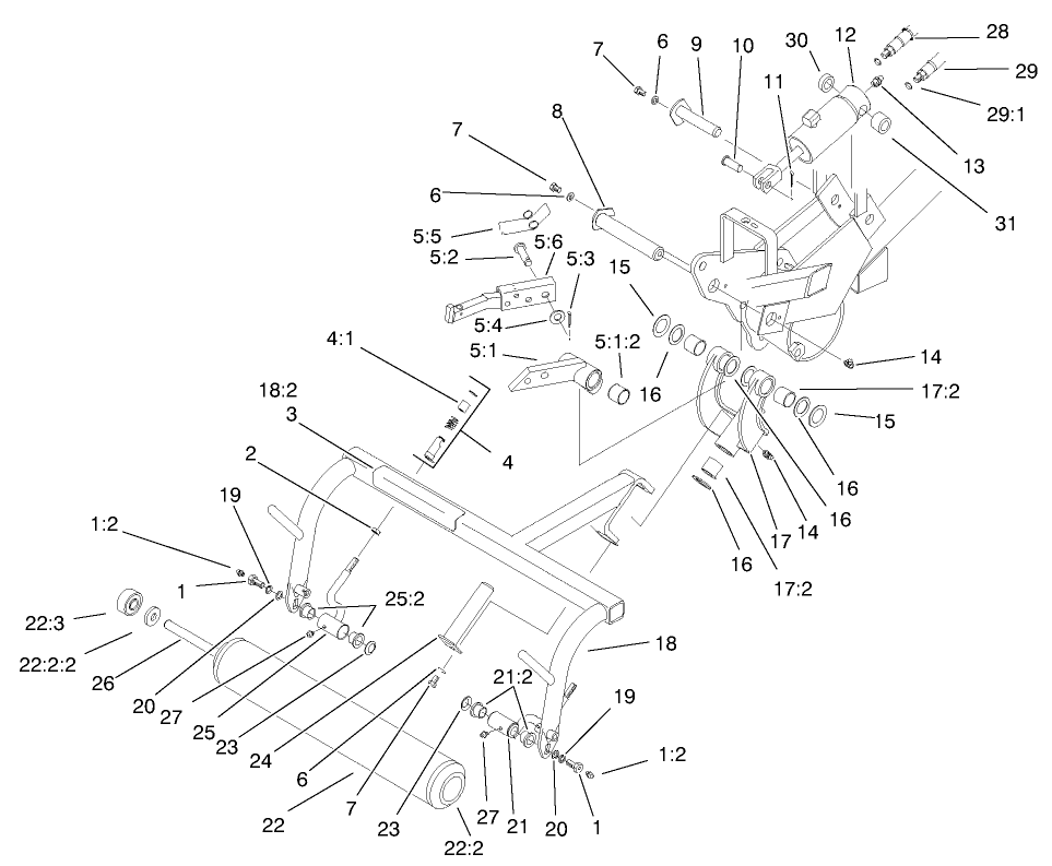 Right Hand Pull Frame Assembly